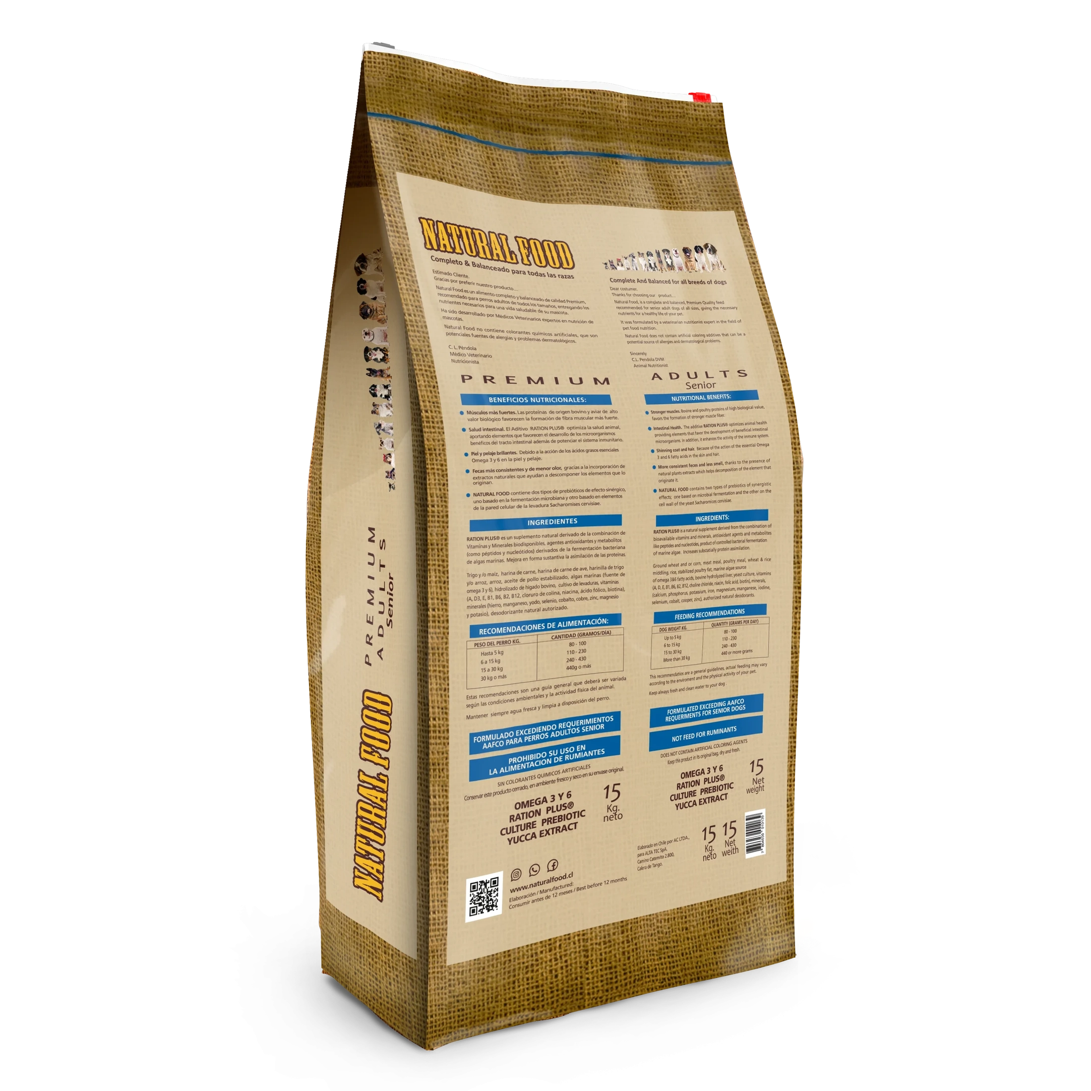 Natural Food Perro Senior - Mascota Express